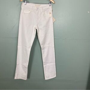 MOTHER The Smarty Pants Skimp In Totally Innocent White Jeans Size 27 Straight‎